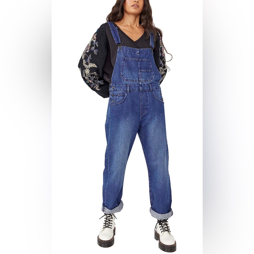 Free people sight denim overalls large